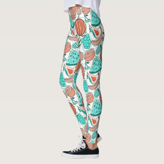 Fruit seamless pattern | Fruit surface pattern 39 レギンス (左)