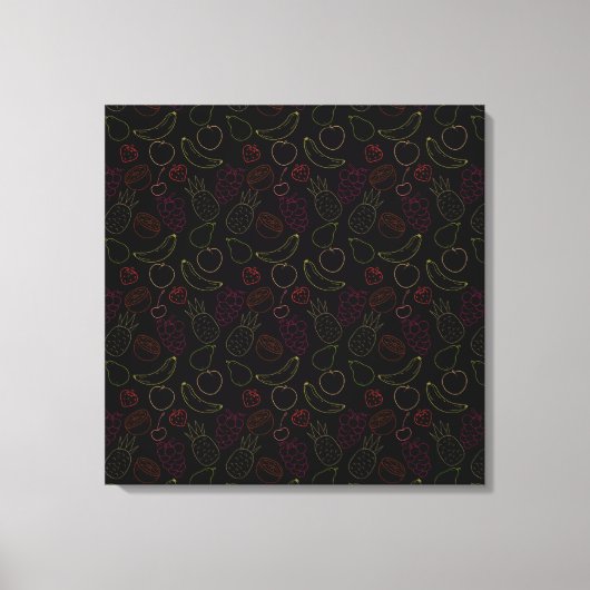 Fruit seamless pattern | Fruit surface pattern 44 キャンバスプリント (正面)