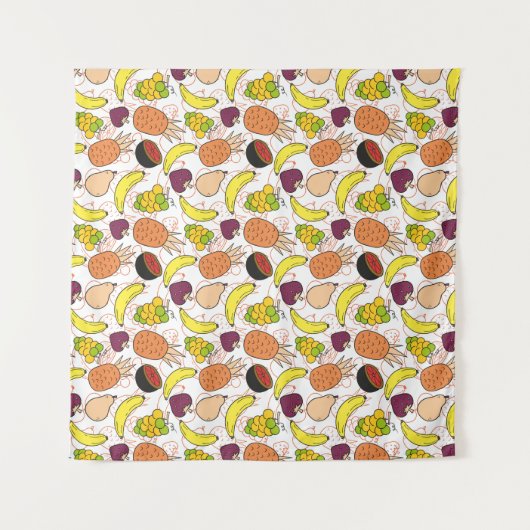 Fruit seamless pattern | Fruit surface pattern 50 タペストリー (正面(横))