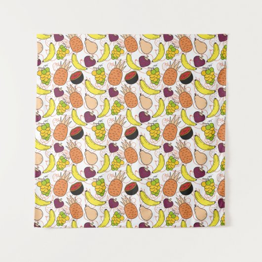 Fruit seamless pattern | Fruit surface pattern 50 タペストリー (正面)
