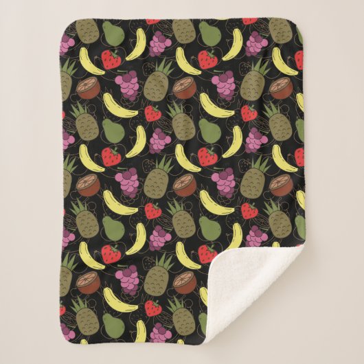 Fruit seamless pattern | Fruit surface pattern 51 シェルパブランケット (正面)