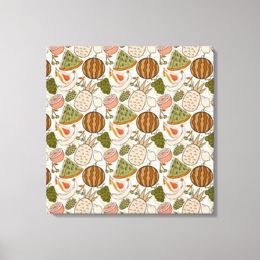 Fruit seamless pattern | Fruit surface pattern 54 キャンバスプリント (正面)