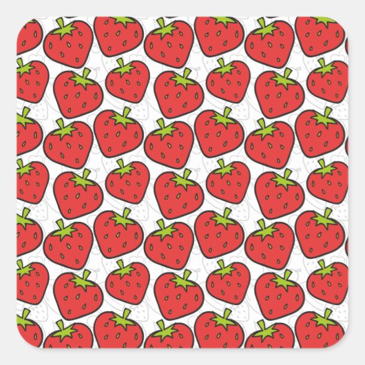 Fruit seamless pattern | Fruit surface pattern 60 スクエアシール (正面)