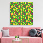 Fruit seamless pattern | Fruit surface pattern 7 キャンバスプリント (インサイチュ (リビング))
