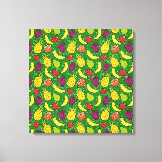 Fruit seamless pattern | Fruit surface pattern 7 キャンバスプリント (正面)