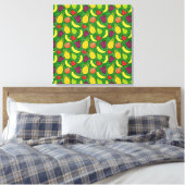 Fruit seamless pattern | Fruit surface pattern 7 キャンバスプリント (インサイチュ (寝室))