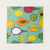 Fruit. Seamless vintage pattern タペストリー (正面(横))