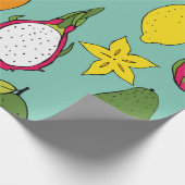 Fruit. Seamless vintage pattern ラッピングペーパー (角)