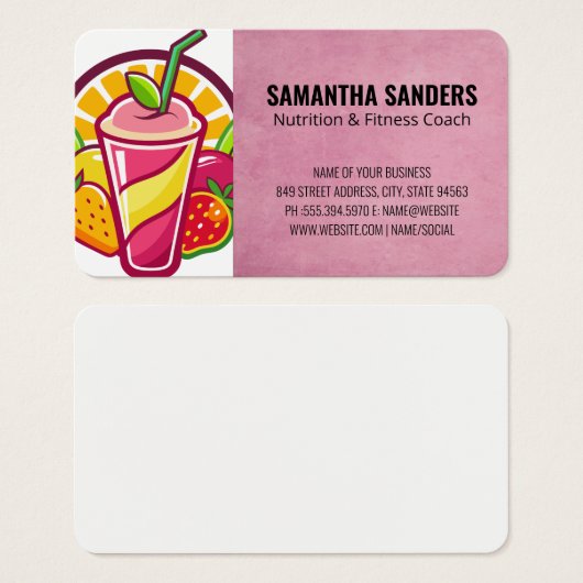 Fruit Smoothie | Health Nutrition Drinks (正面&裏面)