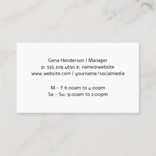 Fruit Smoothies | Restaurant 名刺 (裏面)