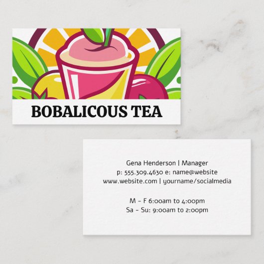 Fruit Smoothies | Restaurant 名刺 (正面/裏面)