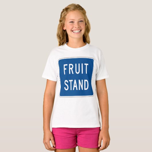Fruit Stand Road Sign Tシャツ (正面フル)
