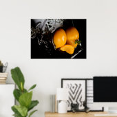fruit still life black poster ポスター (ホームオフィス)