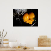 fruit still life black poster ポスター (キッチン)