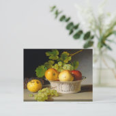 Fruit Still Life with Chinese Export Basket ポストカード (スタンド正面)