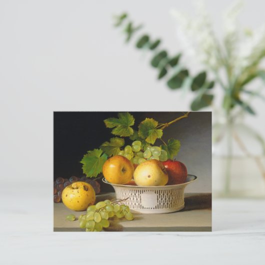 Fruit Still Life with Chinese Export Basket ポストカード (スタンド正面)
