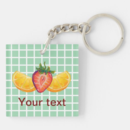 Fruit, Strawberry, orange キーホルダー (裏面)