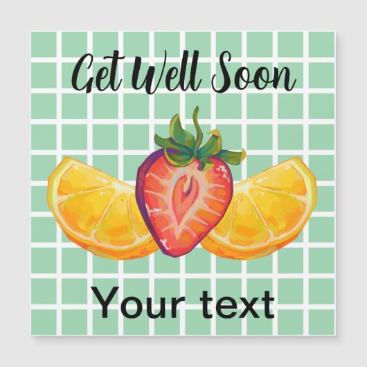 Fruit, Strawberry, orange, get Well soon (正面)