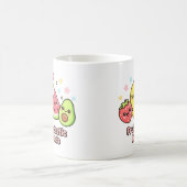 Fruit-tastic Friends – Cute Kawaii Fruit Design コーヒーマグカップ (中央)
