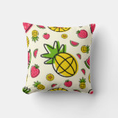 Fruit themed pineapple, strawberry, watermelon クッション (正面)