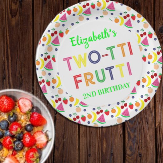 Fruit Two-tti Frutti 2nd Birthday ペーパープレート