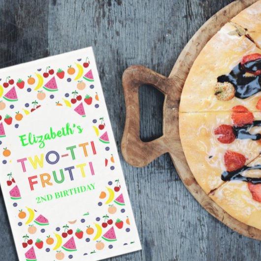 Fruit Two-tti Frutti 2nd Birthday Napkins