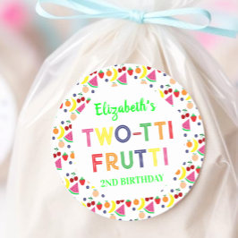 Fruit Two-tti Frutti 2nd Birthday Sticker ラウンドシール