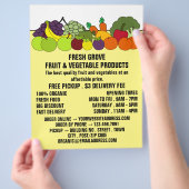 Fruit & Vegetables, Greengrocers Advertising チラシ (手)