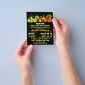 Fruit & Vegetables, Greengrocers Advertising Flyer チラシ (手)