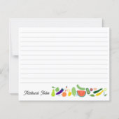 Fruit Veggies CUSTOM Bridal Shower Recipe Card (裏面)