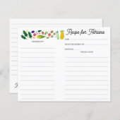 Fruit Veggies CUSTOM Bridal Shower Recipe Card (正面/裏面)
