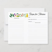 Fruit Veggies CUSTOM Bridal Shower Recipe Card (正面)