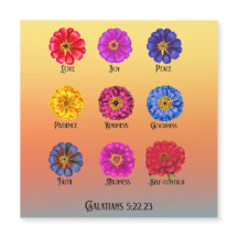 Fruitage of the spirit With Zinnias 