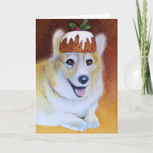 Fruitcakeのプラムプディングのクリスマスカード シーズンカード (正面)