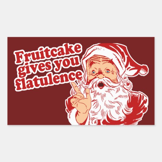 Fruitcake 与え You Flatulence 長方形シール (正面)
