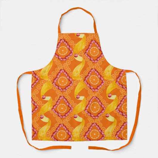 Fruits and zest orange apron エプロン (正面)