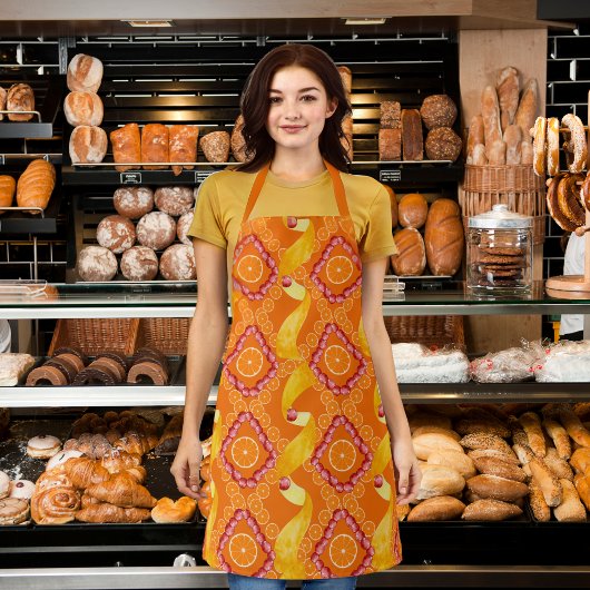 Fruits and zest orange apron エプロン