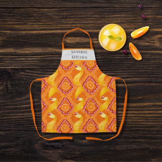 Fruits and Zest Orange Personalized エプロン