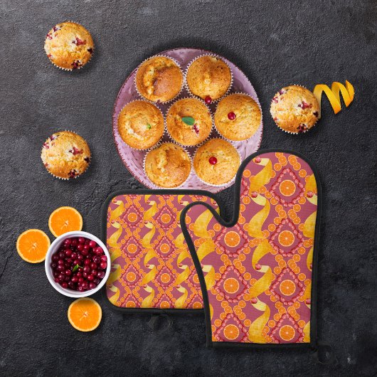 Fruits and zest rose pink  鍋つかみ&鍋敷きセット