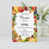 Fruits Birthday Invitation Personalized Card サンキューカード (スタンド正面)