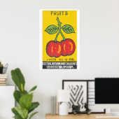 Fruits - Matchbox Print - Aesthetic Wall Art ポスター (ホームオフィス)