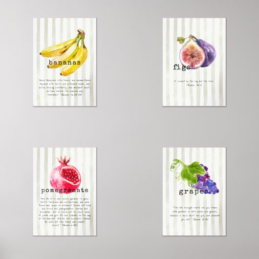 Fruits mentioned in the Quran 5x7 Print Set (正面)