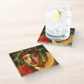 Fruits of Expression – A Surreal Portrait ガラスコースター (アングル)