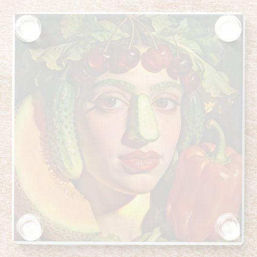 Fruits of Expression – A Surreal Portrait ガラスコースター (裏面)