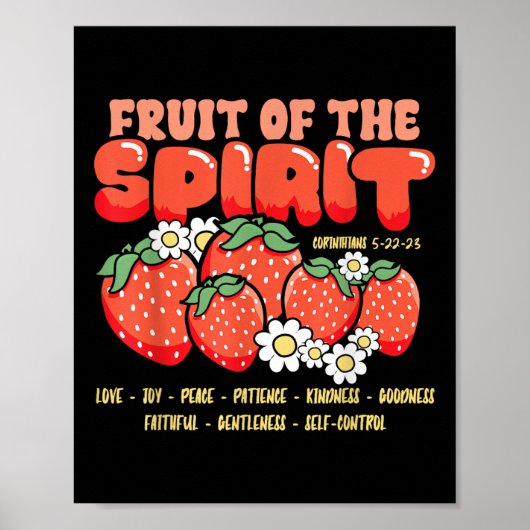 Fruits Of The Spirit Christian Faith Bible Verse J ポスター (正面)