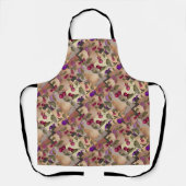 Fruits, patchwork, berries , pear , cherry , plum エプロン (正面)