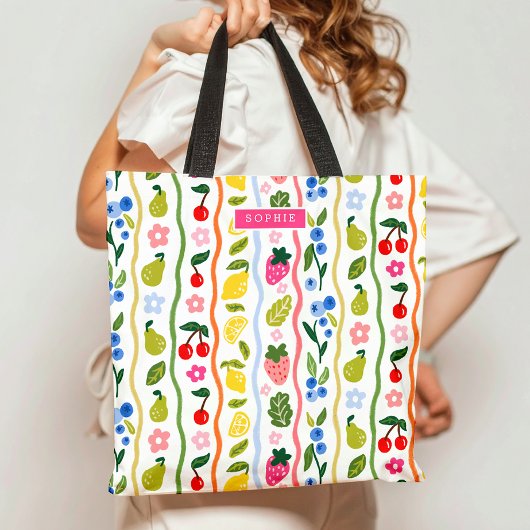 Fruits Pattern Food Summer Elegant Stylish トートバッグ