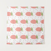 Fruits strawberries background タペストリー (正面(横))