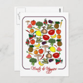 Fruits & Veggiesはがきカスタマイズ, ポストカード (正面/裏面)