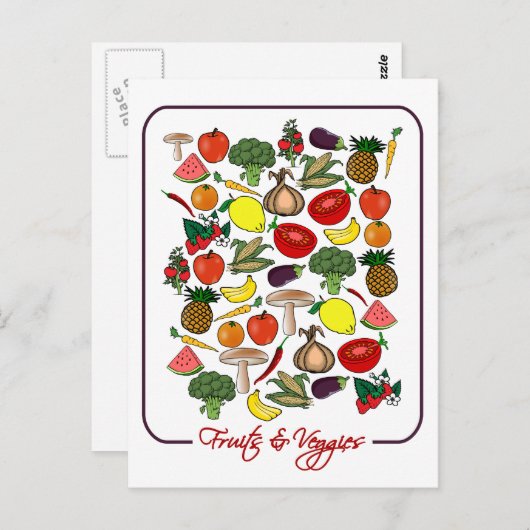 Fruits & Veggiesはがきカスタマイズ, ポストカード (正面/裏面)